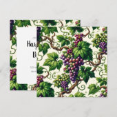 Verdant Vineyard Bliss: Een wandtapijt van wijnsto Kaart (Voorkant / Achterkant)