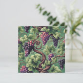 Verdant Vineyard Bliss: Een wandtapijt van wijnsto Kaart (Staand voorkant)