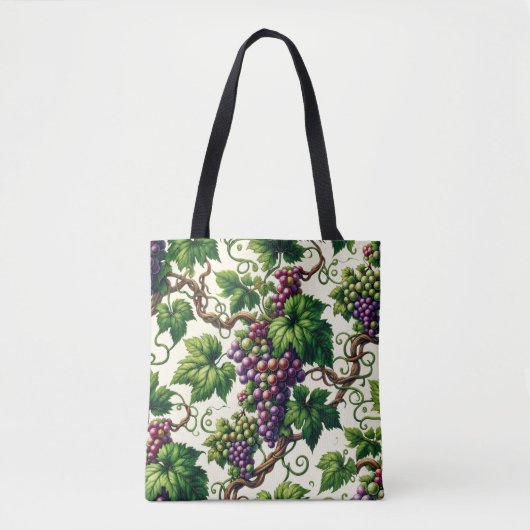 Verdant Vineyard Bliss: Een wandtapijt van wijnsto Tote Bag (Voorkant)