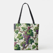 Verdant Vineyard Bliss: Een wandtapijt van wijnsto Tote Bag (Achterkant)