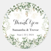 Verdant Vineyard gelooft: Goud & Groen gebladerte Ronde Sticker (Voorkant)