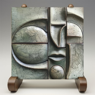 Verdant Vision Abstracte keramische Tegel Tegeltje