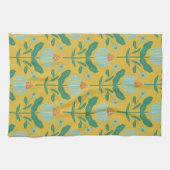 Verdant Whimsy Flowers Yellow Theedoek (Horizontaal)