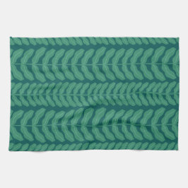 Verdant Whimsy Leaves - Blauw Theedoek