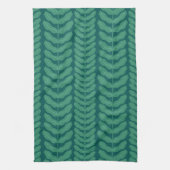 Verdant Whimsy Leaves - Blauw Theedoek (Verticaal)