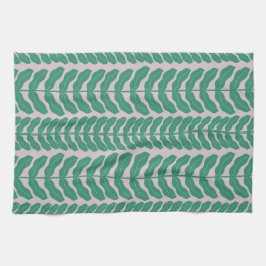Verdant Whimsy Leaves - Roze Theedoek