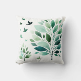 Verdant Whispers Chickadee Kussen