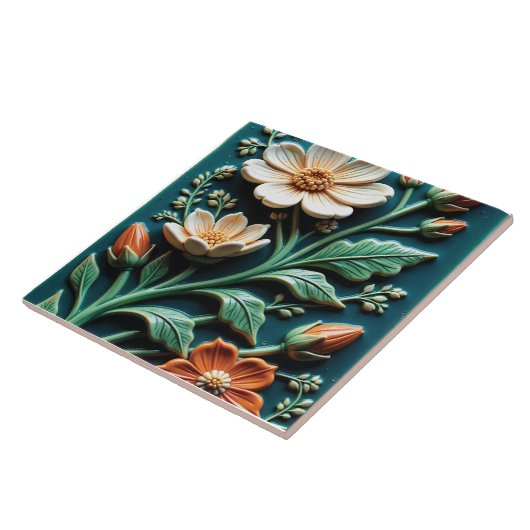 Verdant Wildflowers Tegeltje (Zijkant)