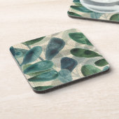 Verdante verfijning - Tropische bladeren Bier Onderzetter (Linkerzijde)