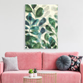 Verdante verfijning - Tropische bladeren Canvas Afdruk (Insitu (Woonkamer))