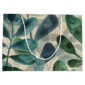 Verdante verfijning - Tropische bladeren Groot Cadeauzakje (Achterkant)