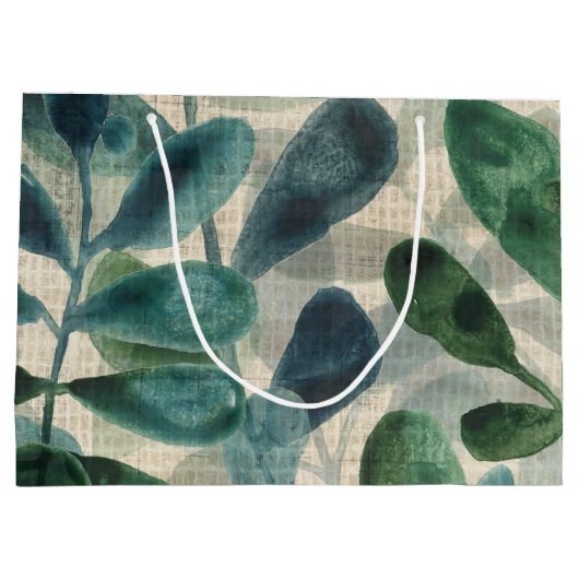 Verdante verfijning - Tropische bladeren Groot Cadeauzakje (Achterkant)