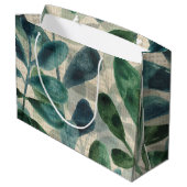Verdante verfijning - Tropische bladeren Groot Cadeauzakje (Achterkant Gekanteld)