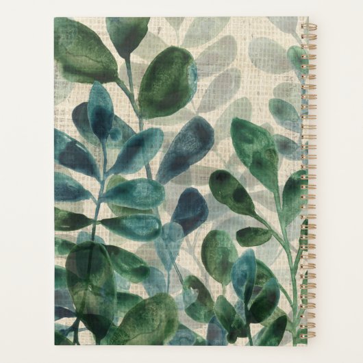 Verdante verfijning - Tropische bladeren Planner (Achterkant)