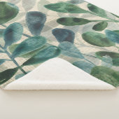 Verdante verfijning - Tropische bladeren Sherpa Deken (3/4)