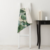 Verdante verfijning - Tropische bladeren Sherpa Deken (In situ)