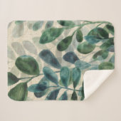 Verdante verfijning - Tropische bladeren Sherpa Deken (Voorkant (horizontaal))