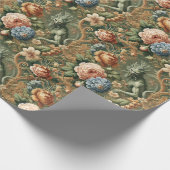 Verdant's Wrath - Mythisch bloemontwerp Cadeaupapier (Hoek)