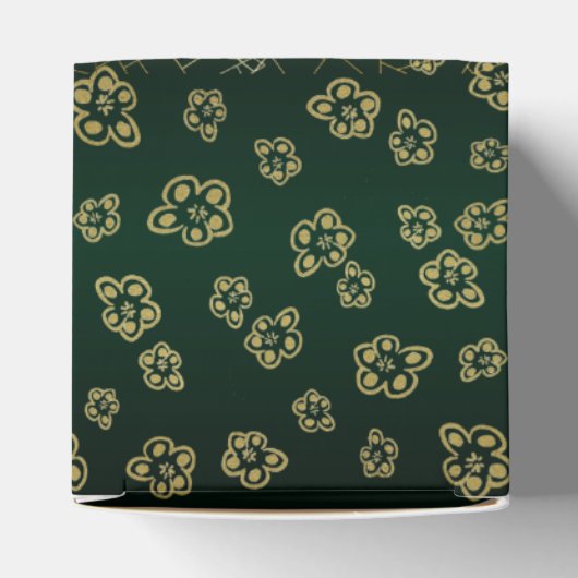 verde bosque para cumple con flores linda bedankdoosjes (Bovenkant)