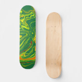 verde con amarillo persoonlijk skateboard (Voorkant)