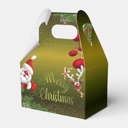  verde degradado de papá Noel Bedankdoosjes (Voorkant Zijde)