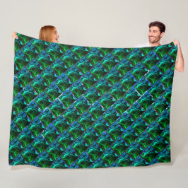 Verde esmeralda e curvas, sob-graad niquelada? fleece deken