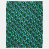 Verde esmeralda e curvas, sob-graad niquelada? fleece deken (Voorkant)