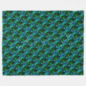 Verde esmeralda e curvas, sob-graad niquelada? fleece deken (Voorkant (Horizontaal))