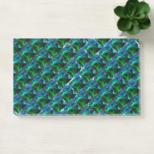 Verde esmeralda e curvas, sob-graad niquelada? post-it® notes (Kantoor)