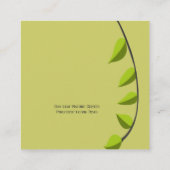 Verde Greenery Shoot Green Leaf Botanische Planten Vierkante Visitekaartje (Achterkant)