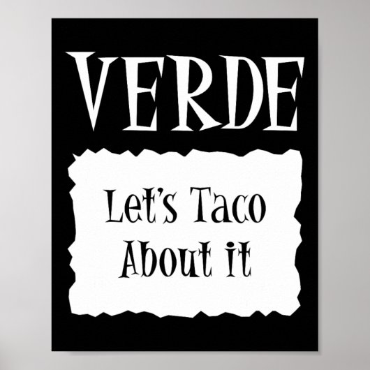 Verde - Hot Packet Halloween Taco Kostuum Poster (Voorkant)