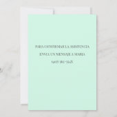 Verde Invitación de bautizo Kaart (Achterkant)