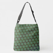 Verde sob 'rede, tela, grade' em cores -quadrados. crossbody tas (Achterkant)