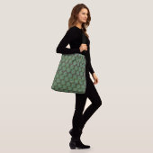 Verde sob 'rede, tela, grade' em cores -quadrados. crossbody tas (Op model)