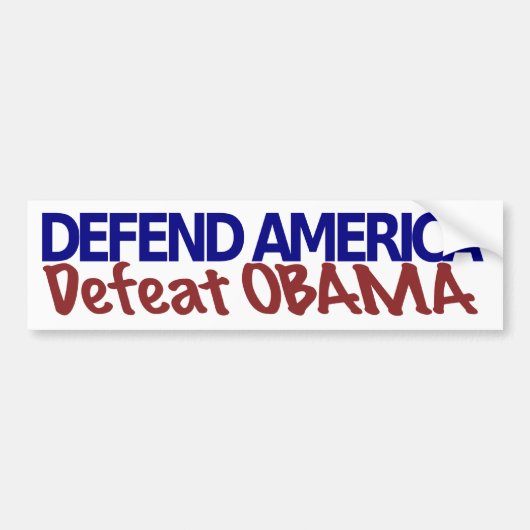 Verdedig Amerika, Defensie Obama Bumpersticker (Voorkant)