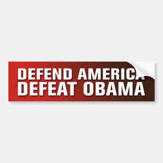 Verdedig Amerika Obama-Bumpersticker Bumpersticker (Voorkant)
