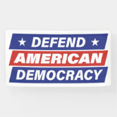 Verdedig de Amerikaanse democratie Banner (Horizontaal)