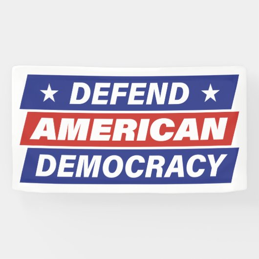 Verdedig de Amerikaanse democratie Banner (Horizontaal)