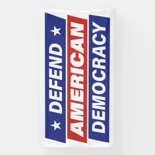 Verdedig de Amerikaanse democratie Banner (Verticaal)