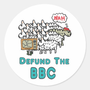 Verdedig de BBC Ronde Sticker