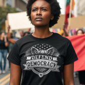 Verdedig de democratie Amerikaanse Bald Eagle en v T-shirt