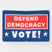 Verdedig de democratie stem! Banner (Horizontaal)