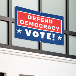 Verdedig de democratie stem! Banner