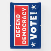 Verdedig de democratie stem! Banner (Verticaal)