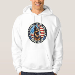 Verdedig de democratie - Stem Blauw - German Sheph Hoodie