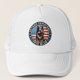 Verdedig de democratie - Stem Blauw - German Sheph Trucker Pet