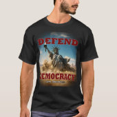 Verdedig de democratie Stem Democratisch T-shirt (Voorkant)