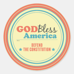 Verdedig de Grondwet Ronde Sticker