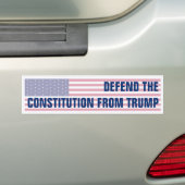 Verdedig de grondwet tegen de Amerikaanse vlag van Bumpersticker (Op auto)