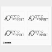 Verdedig de nacht Logo Stickers (Vel)